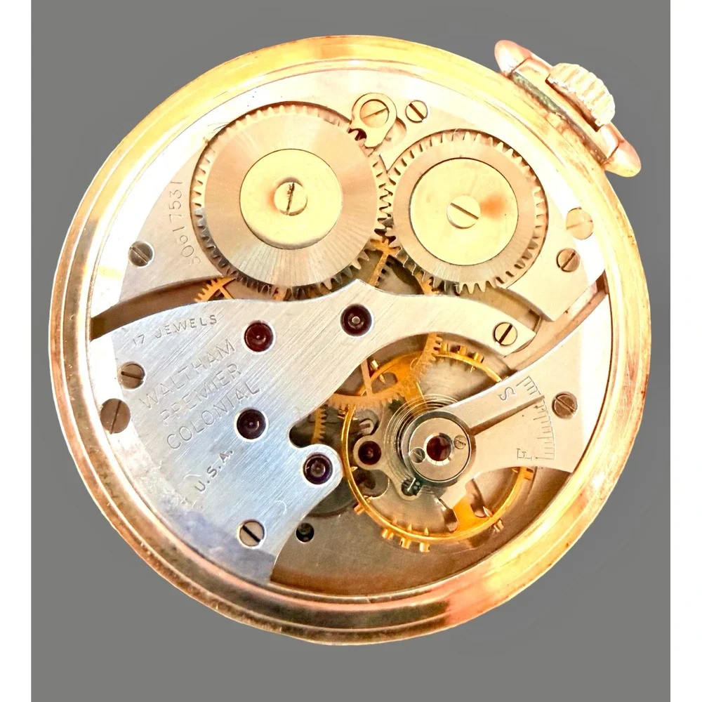 Waltham Premier Colonial 17J Pocket Watch‎ J Boss 10K Gold Filled Case Parts
